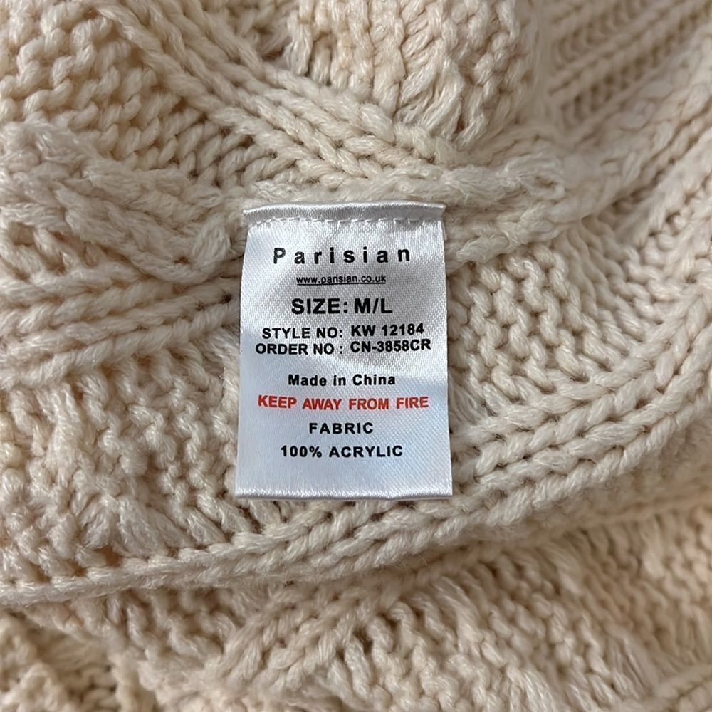 ‎parisian collection handcrafted with love sweater size M/L - Picture 7 of 7